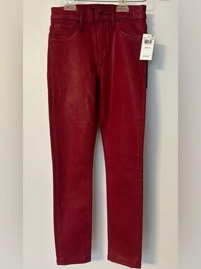 Hudson Nico super skinny jeans in maroon. NWT